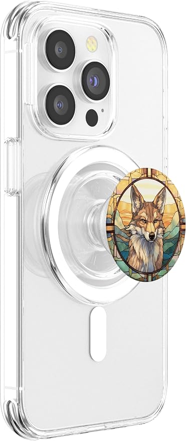 Coyote Stained Glass PopSockets Adhesive PopGrip