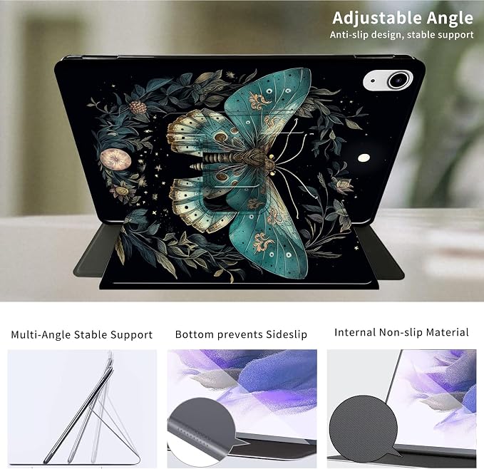 for iPad 9th Generation Case (2021)/8th Gen (2020)/ 7th Gen (2019) 10.2 Inch-360 Degree Rotating Multi-Angle Viewing Protective Cover with Auto Sleep/Wake-Art Mandala Flower