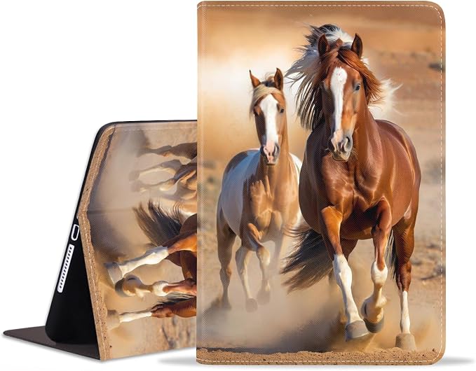 WEUIUJKILO Case for iPad (A16) 11th Generation 11 Inch 2025 iPad 10th Generation 10.9 Inch 2022 Slim PU Leather Folding Stand Smart Cover with Auto Sleep/Wake American Flag and Sunflower