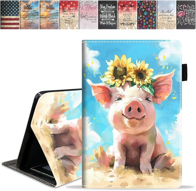 Case for Amazon Fire HD 10 Tablet (9th/7th Generation 2019/2017 Release) Slim PU Leather Cover with Card Slot &amp Auto Wake/Sleep for Fire 10.1 Tablet African American Girl