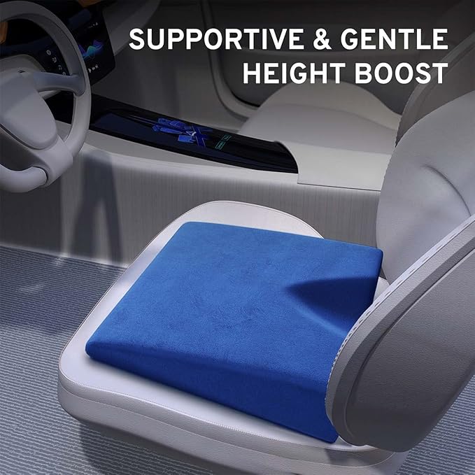 Wedge Pillow for Office Chair Cushion and Car Seat Cushion - Medium Firm Memory Foam Seat Pad for Truck Seat, Gaming Chair - Orthopedic Support and Pain Relief for Tailbone and Hip