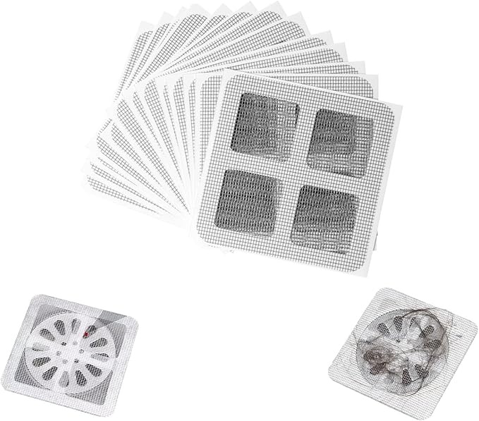 Disposable Floor Drain Sticker, Hair Drain Catcher, Shower Drain Square Mesh