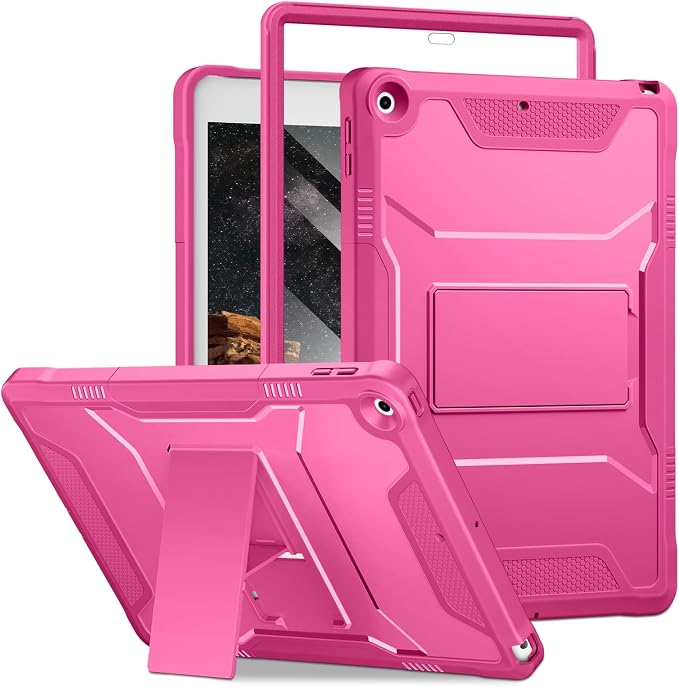 DTTO Case for for iPad 9th/8th/7th Generation 10.2-inch Black | Durable Shockproof Protective Cover Built-in Screen Protector &amp Kickstand Corner Protection
