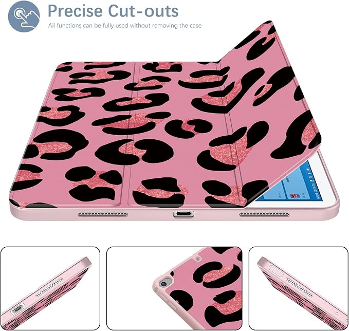 Case for iPad 6th / 5th Generation 9.7-inch iPad Air 2 /Air 1 | Smart Trifold Stand Shockproof Case with Pencil Holder Auto Wake/Sleep Cover Viewing &amp Typing Angles Black Flowers