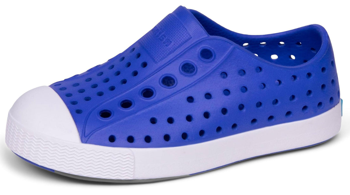 Native Shoes Unisex-Kids Jefferson Sneakers, UV Blue/Shell White, 6 Toddler