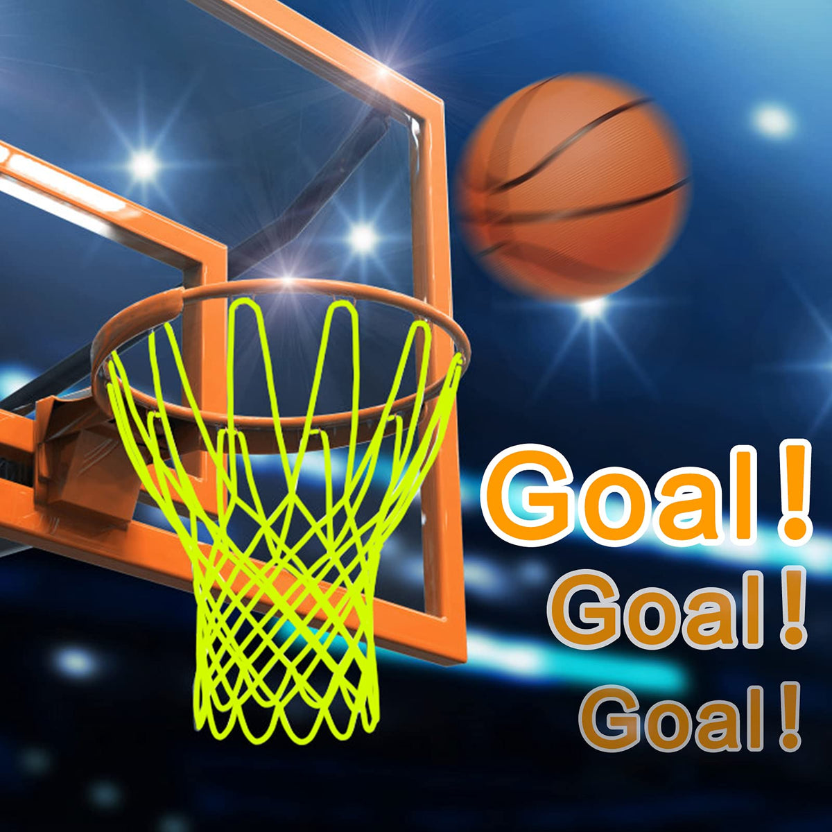 NEIJIANG Glow Basketball Net,Nightlight Luminous Outdoor