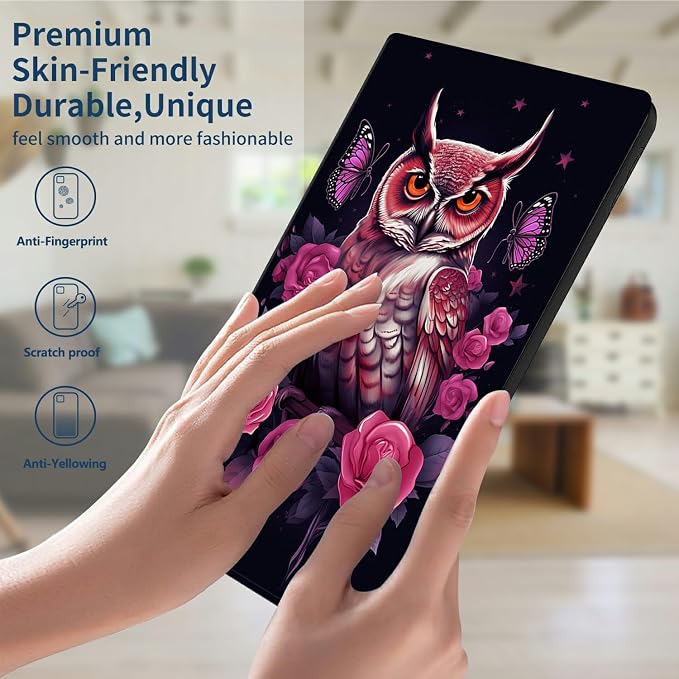 Slim Case for Amazon Kindle Fire Max 11 Case (13th Generation 2023 Release) 11 PU Leather Folio Stand Adjustable Smart Cover with Auto Wake/Sleep for Kindle Fire 11 TabletArt Black Cat Tree