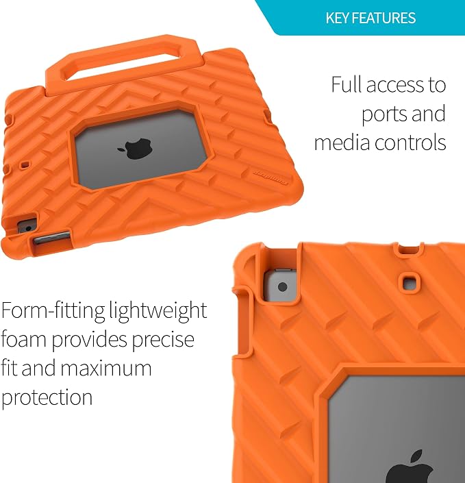 Gumdrop FoamTech Rugged case Fits Apple iPad 11th Generation (A16) &amp 10th Gen 10.9 inch Drop Tested Cover - Black