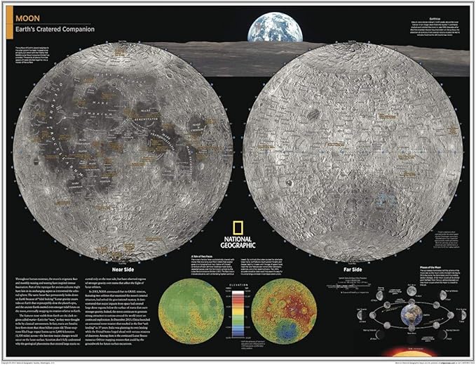 National Geographic: Moon - Poster - 28 x 22 inches - Paper Rolled
