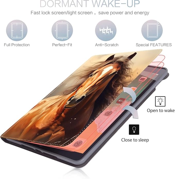 Case for iPad (A16) 11th Generation 11 Inch (2025) for iPad 10th Generation 10.9 Inch (2022) Slim Folding Stand Cover with Auto Wake/Sleep Watercolor Sea Turtle