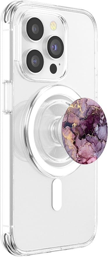 Cool Purple-Gold Landscape Natural-Marble PopSockets Adhesive PopGrip