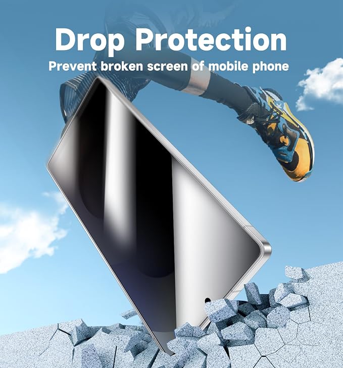 MAGIC JOHN 2 Pack for Samsung Galaxy S25 Ultra Privacy Tempered Glass Screen Protector Bubble Free Easy Installation Auto Dust-Elimination