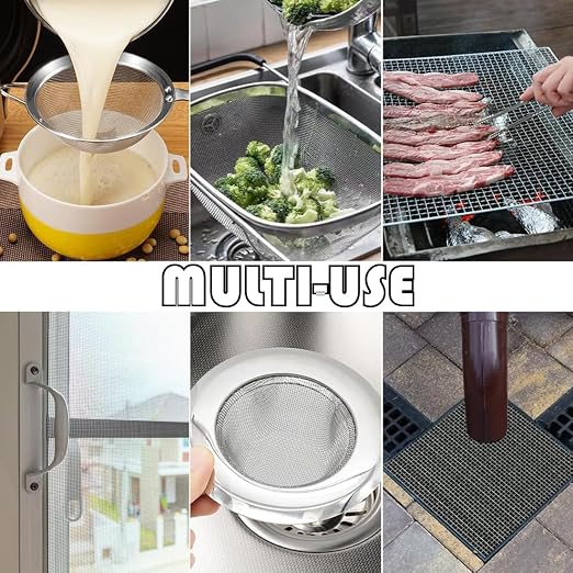 Stainless Steel Wire Mesh Screen 4Pcs Anti-Rusted Air Vent Mesh 8.4"X12"