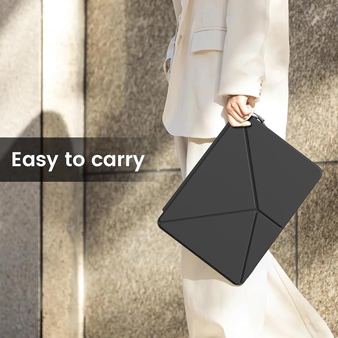 Magnetic Case for iPad Pro 11 Inch 4th/3rd/2nd Gen Black | Magnetic Attachment Support 2nd Gen Pencil Charging Slim &amp Light Folio Stand Case for iPad Pro 11'' 2022/2021/2020