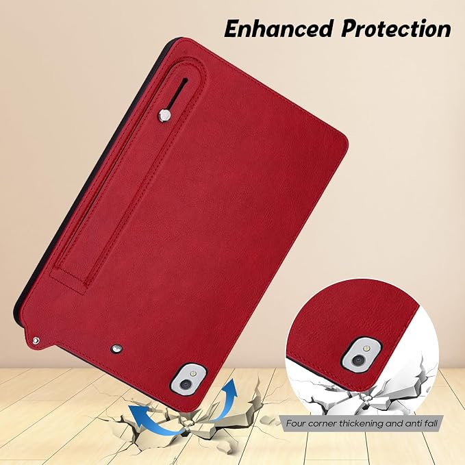 Slim Case for Apple iPad 10th Generation 10.9 Inch 2022 PU Leather Lightweight Hand Strap Stand Feature Drop Protection Back Cover for iPad 10th Gen 10.9 Black