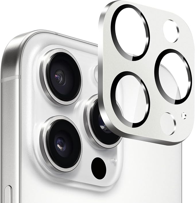 SAHARA - Ultra-Strong Camera Lens Protector for iPhone 16 Pro/16 Pro Max (2-Pack) Black (ZD00161)