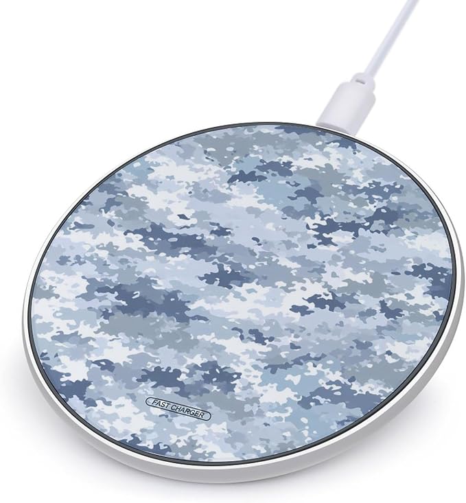 Camouflage Print Wireless Charger Portable Charging Pad | LightweightAll Smartphone