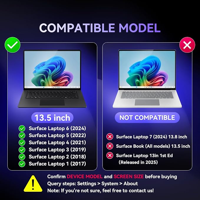 Privacy Screen Filter for Microsoft Surface Pro 11/10/9/8/X-13'' Removable | Nano-Suction Easy On/Off RemovableUV&ampGlare BlockBlue Light Block Computer Screen Filter Shield for Microsoft Surface