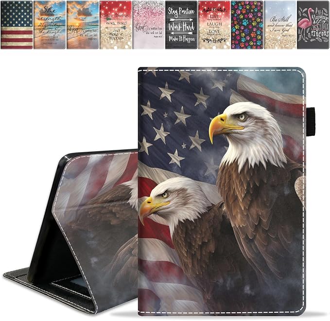 Case for Amazon Fire HD 10 Tablet (9th/7th Generation 2019/2017 Release) Slim PU Leather Cover with Card Slot &amp Auto Wake/Sleep for Fire 10.1 Tablet African American Girl