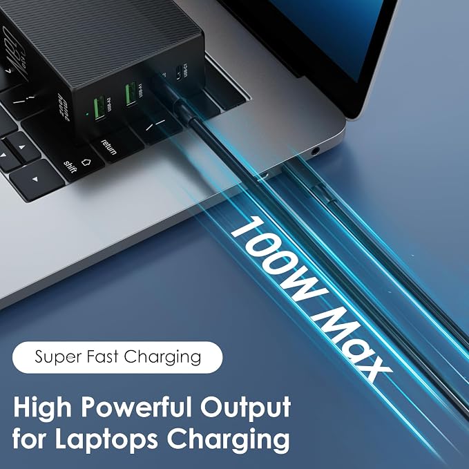 Minthouz Phone Charger Fast 130W Charging 4-Port Fast Charging Power Adapter Universal Travel ChargerUSB C Charger Block for iPhone 17/17 Plus/17 Pro Max/16/16 Plus Series