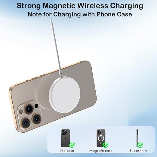 Magnetic Wireless Charger for iPhone 17 16 15 10FT Fast Phone Charging Pad | with USB C Wall Charger Fast Block For iPhone 17 Pro Max/17/iPhone 16 Pro Max/15/Plus/Pro/14/13/12 SeriesAirPods 4/3/2/Pr
