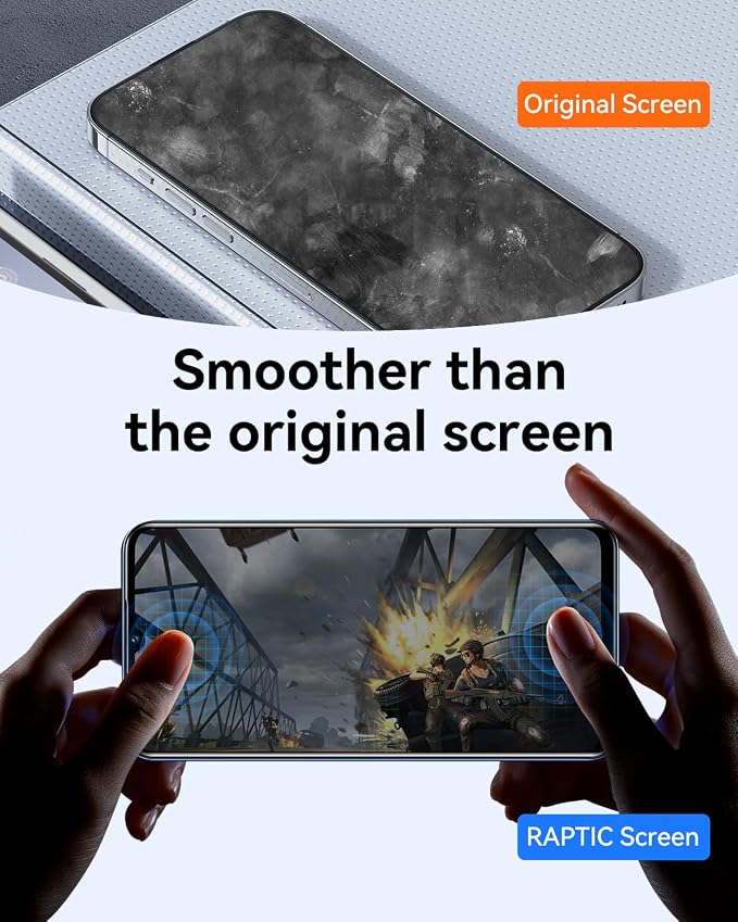 RAPTIC 9H+ Glass for iPhone 17 Privacy Screen Protector (12FT Military Grade Shatterproof) Auto-Alignment Kits Anti-Spy Bubble Free Full Edge Coverage Tempered Glass 2 Pack