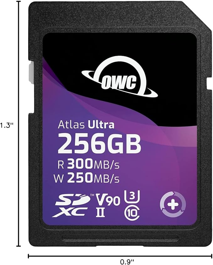 OWC Atlas Ultra 256GB SDXC UHS-II V90 Media Card