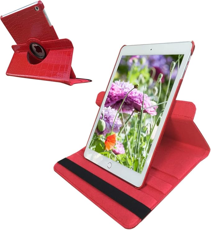 Case for iPad Air 1st Generation Models A1474 A1475A1476 360 Rotating Stand with Wake Up/Sleep Function Also for iPad 6th 5th Air2nd Generation 9.7 inch case (Art Flower)