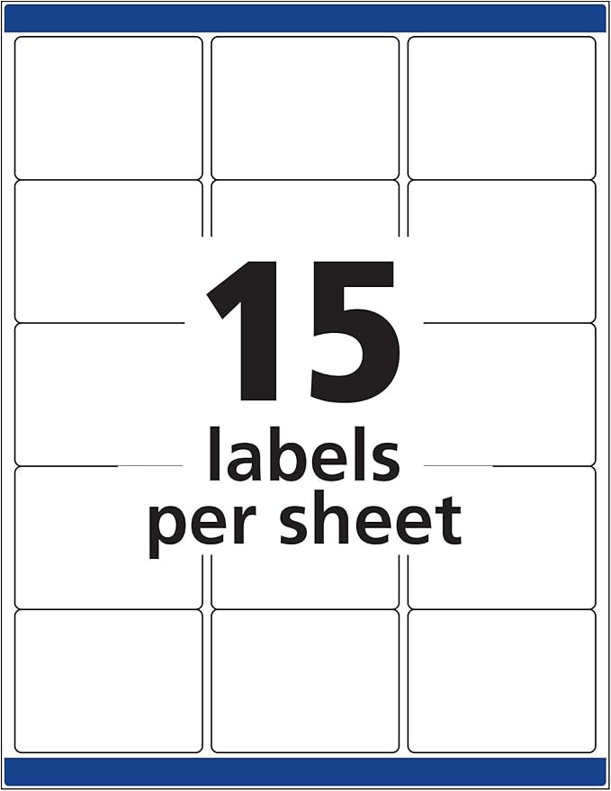 Avery ID Labels, Sure Feed Technology, Permanent Adhesive, 2" x 2-5/8", 5 Packs (6572)