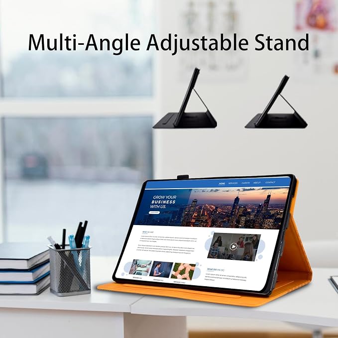 Case for Lenovo Idea Tab 11 Inch 2025 TB-336ZU/TB-336FUMotorola Moto Pad 11 2026PU Leather Multi-Angle ViewingMagnetic Folio Adjustable Stand Shell Foldable Card Holder Woman ManGreen