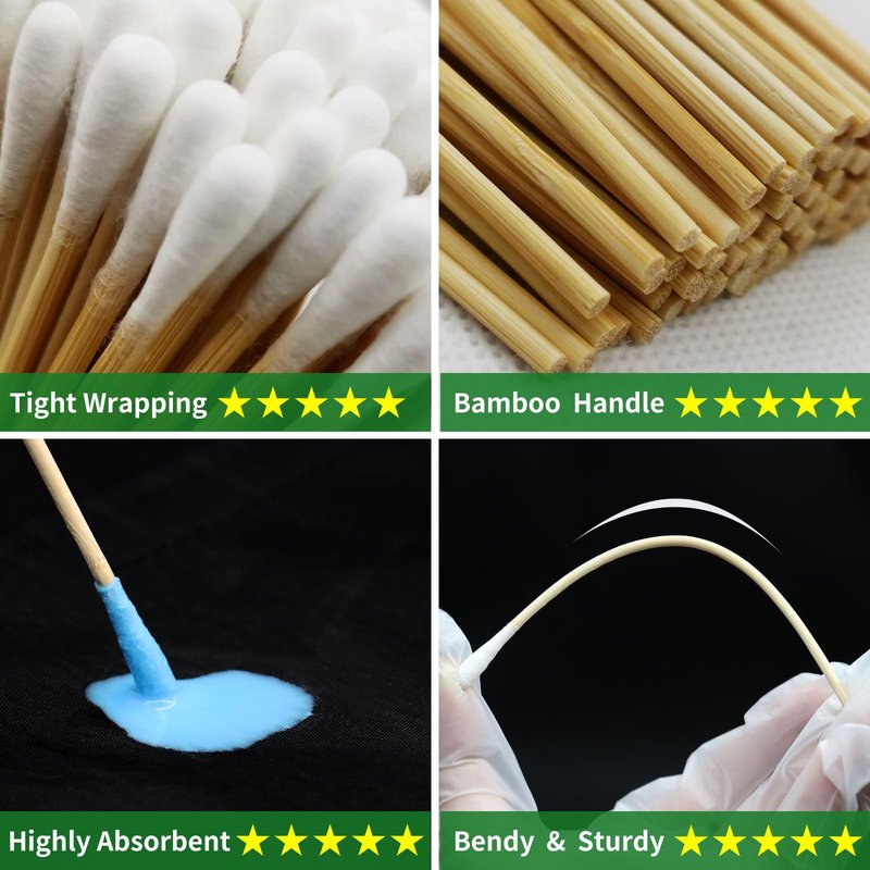 ILANSIN 1300PCS Gun Cleaning Kit - 1000PCS Patches + 300PCS Swabs, 2"x2" Rags, 6" Long Cotton Swabs for 9mm & All Calibers