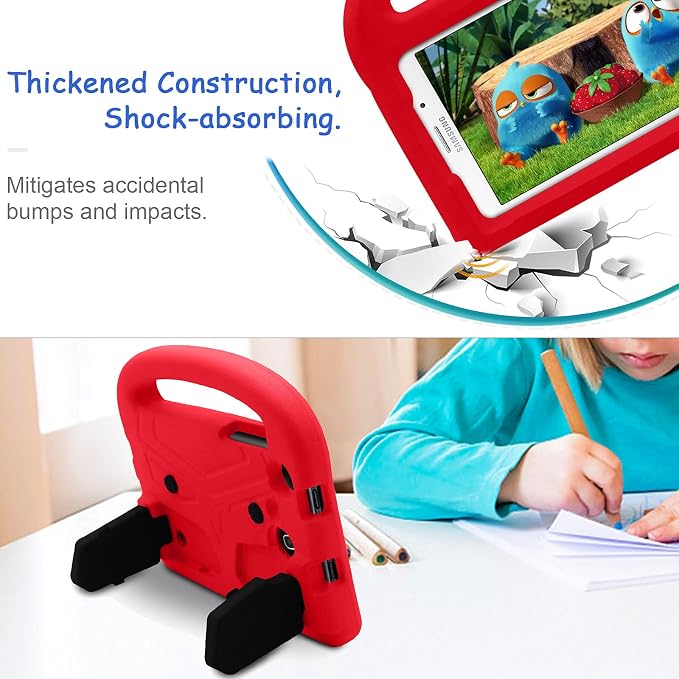 Kids Case for Samsung Galaxy Tab A 8.0 (2019) SM-T290/SM-T295 Techcircle Kid Child Safe Shock Proof EVA Rugged Protective Handle Stand Case for Galaxy Tab A 8.0 SM-T290/SM-T295 Tablet Black