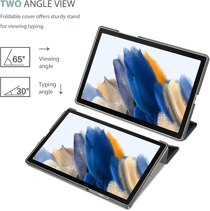 ProCase Smart Case for Galaxy Tab A8 10.5 Slim Stand Hard Back Shell Protective Smart Cover Case for Galaxy Tab A8 10.5 Inch 2022 SM-X200 X205 X207 -Black
