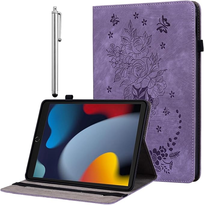 Case for iPad (A16) 11th Generation 11 Inch 2025 iPad 10th Generation 10.9 inch 2022 Auto Wake/Sleep Multi-Angle Flip PU Leather Cover with Pencil Holder Blue