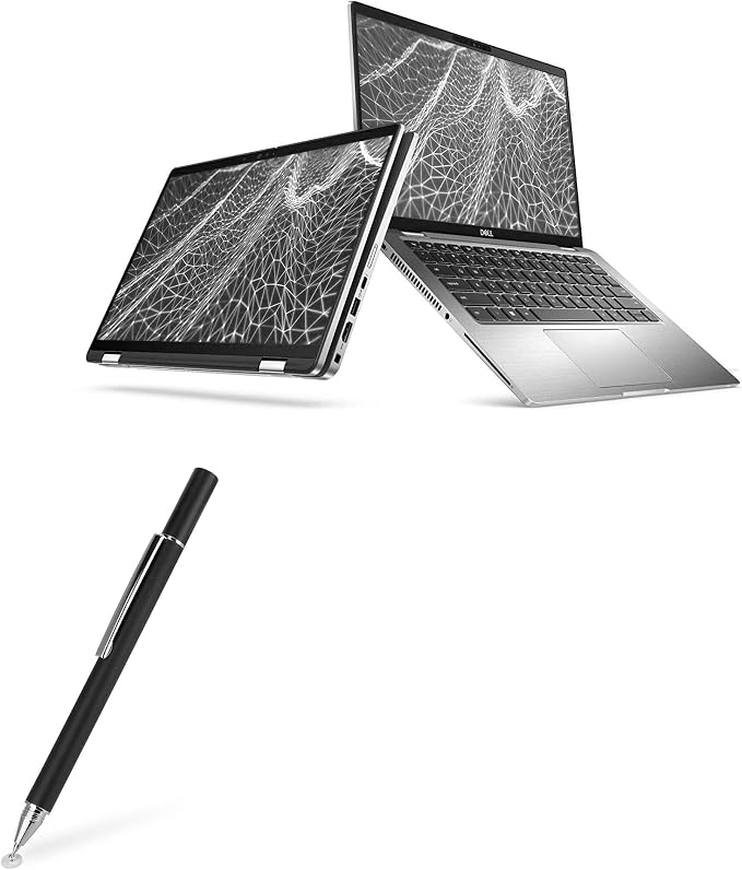 BoxWave Stylus Pen Compatible with Dell Latitude 7420 2-in-1 - FineTouch Capacitive Stylus Super Precise Stylus Pen - Jet Black