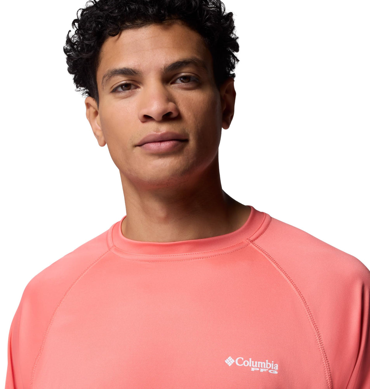 Columbia Men's PFG Terminal Tackle Long Sleeve Fishing Shirt, Melonade/White Logo, 4X Tall