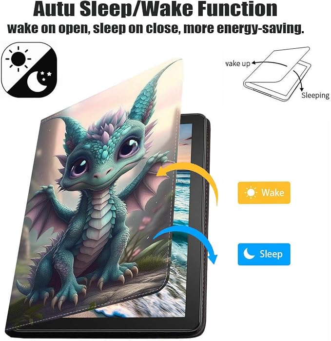 Case for Samsung Galaxy Tab A9 Plus 11 Inch 2023 Model (SM-X210/X216/X218) Premium PU Leather Stand Folio Cover with Auto Sleep/Wake Abstract Colorful Dog