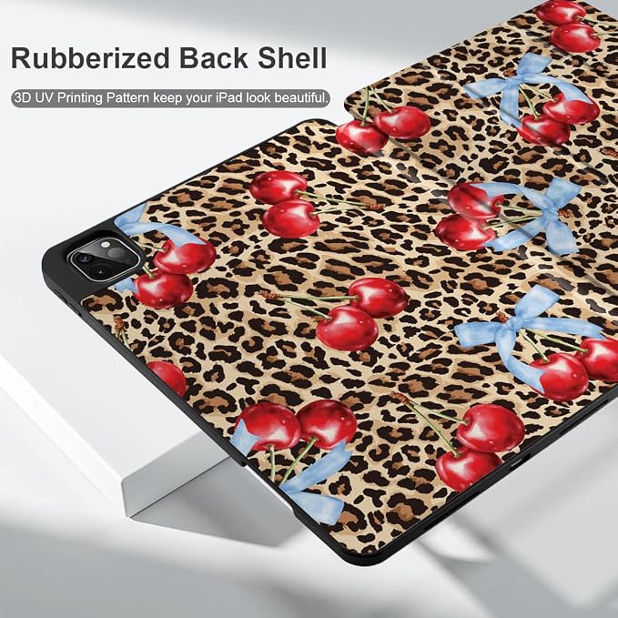 Case for iPad Pro 12.9 inch 6th Generation 2022 Built-in Pencil Holder + Trifold Stand + Auto Wake/Sleep + Protective Cover for iPad Pro 12.9 5th/4th/3rd Gen- Bear