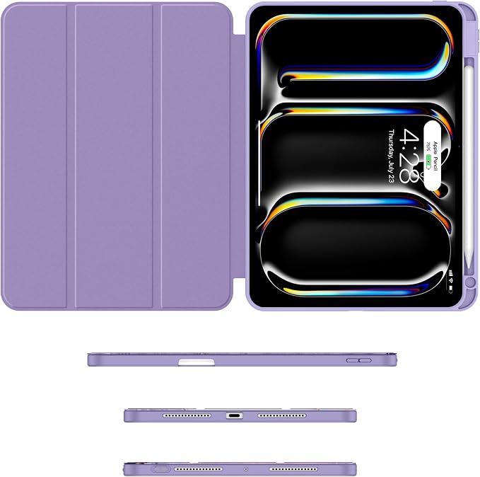 Soke Case for iPad Pro 11 Inch (M5 2025/M4 2024) - Book Black | Built-in Apple Pencil Slot Auto Sleep/Wake Lightweight Protective Cover