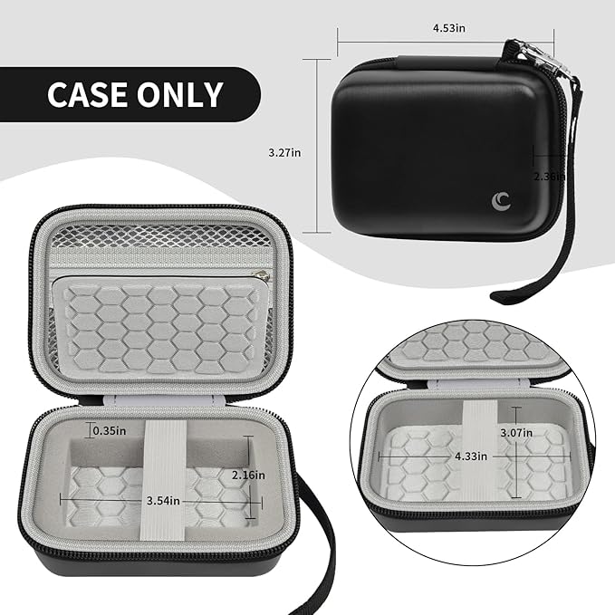 Carrying & Protective Case for Digital Camera, AbergBest 21 Mega Pixels 2.7" LCD Rechargeable HD/Kodak Pixpro/Canon PowerShot ELPH 180/190 / Sony DSCW800 / DSCW830 Cameras for Travel - Black