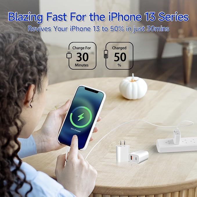 USB C Charger Block Fast Charging Block Compatible for Charger for Watch Se 20W USB C Wall Charger Block Cube Brick Plug Adpater Box Compatible Watch Series 9 8 7 se iPhone 15 14 Pro