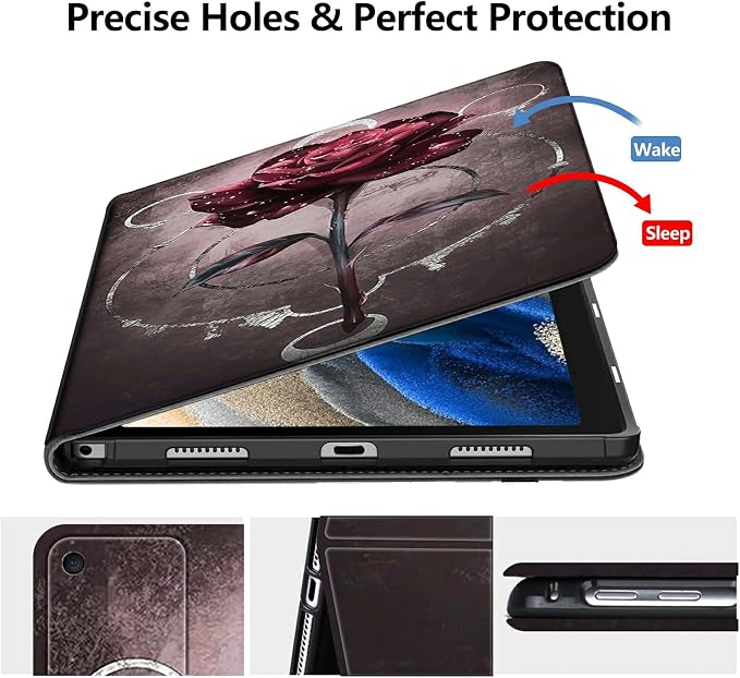 Case for Fire 7 Tablet &amp Fire 7 Kids (12th Gen 2022 Release) - Slim PU Leather Protective Smart Cover with Auto Sleep/Wake &amp Multi-Angle StandBlue Dandelion