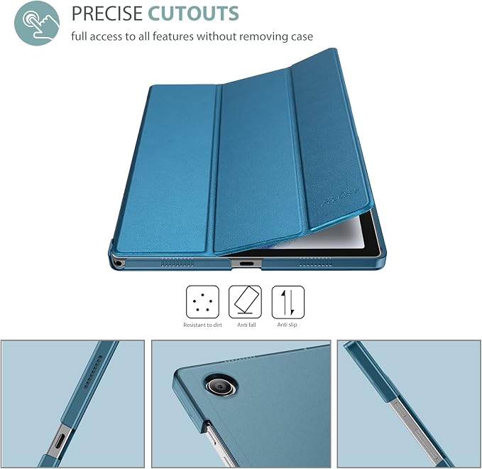 ProCase Smart Case for Galaxy Tab A8 10.5 Slim Stand Hard Back Shell Protective Smart Cover Case for Galaxy Tab A8 10.5 Inch 2022 SM-X200 X205 X207 -Black