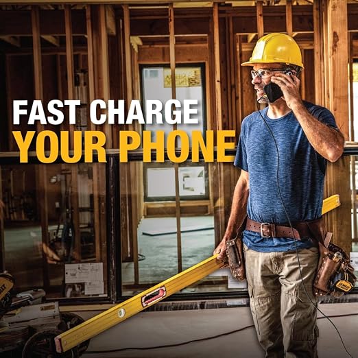 DEWALT Heavy Duty USB-C to USB-C Fast Charging Cable 1FT | Flat 240W Type-C Fast Charging Cable for iPhone 17/16/15 Pro Max Samsung Galaxy MacBook iPad Pixel 2-Pack