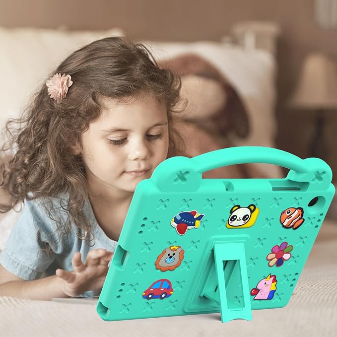 Kids Case for Lenovo Tab 10.1 inch (TB311XU / TB311FU) Kids EVA Protective Shockproof Cover with Stand Handle Shoulder Strap Handle Stand for Lenovo Tab 10.1 2025 Green