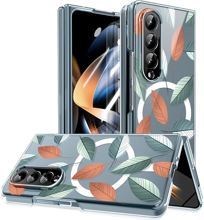 for Galaxy Z Fold4 CaseBuilt-in Magnet CircleWireless Charging | Military-Grade Shockproof case Cover for Samsung Galaxy Z Fold4Anagallis