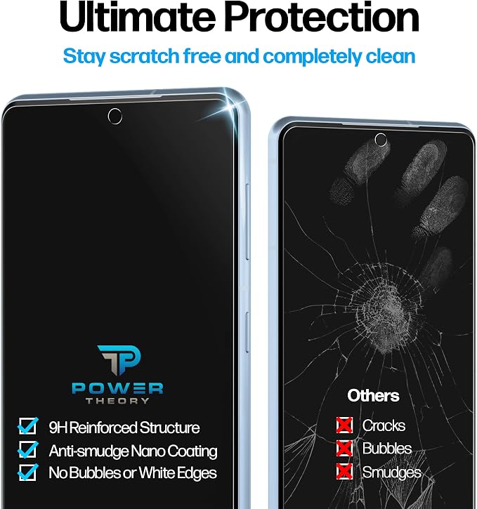 Designed for Samsung Galaxy A53 5G Screen Protector Tempered Glass [9H Hardness] Easy Install Kit 99% HD Bubble Free Clear Case Friendly Anti-Scratch 2 Pack