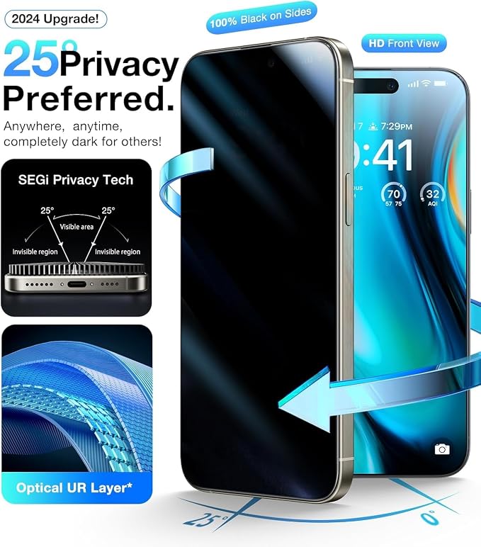 UltraGlass Unbreak Top 9H+ Glass for iPhone 15 Screen Protector (12FT Military Grade Shatterproof &amp Longest Durable) Screen Protector iPhone 15 Tempered Glass Full Coverage 2 Pack