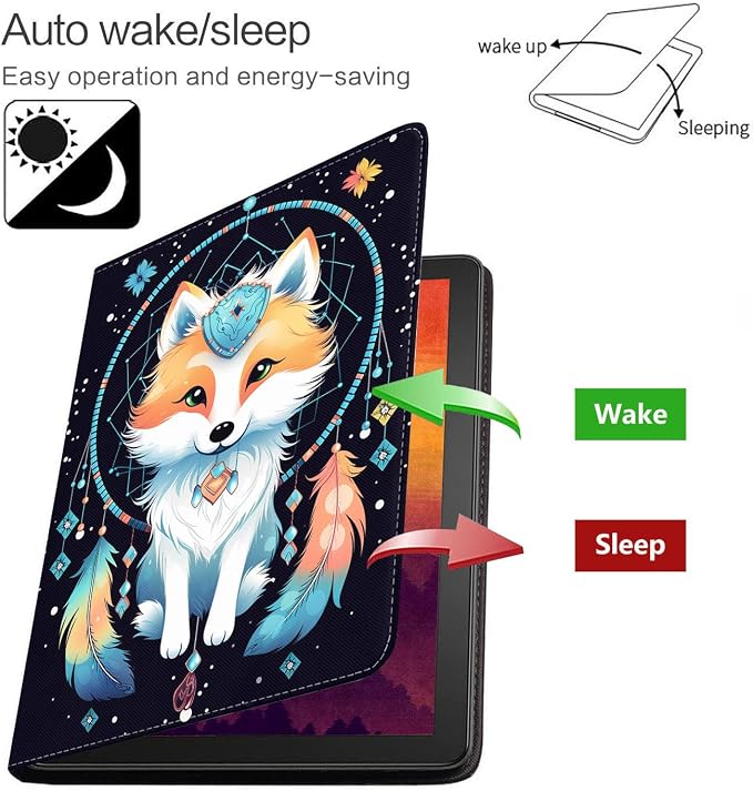 Case for Samsung Galaxy Tab S10 Lite/ S10 FE/ S9 FE 5G 10.9 Inch/ S9 11 Inch - Slim PU Leather Folding Stand Folio Cover with Auto Sleep/Wake - African American Girl