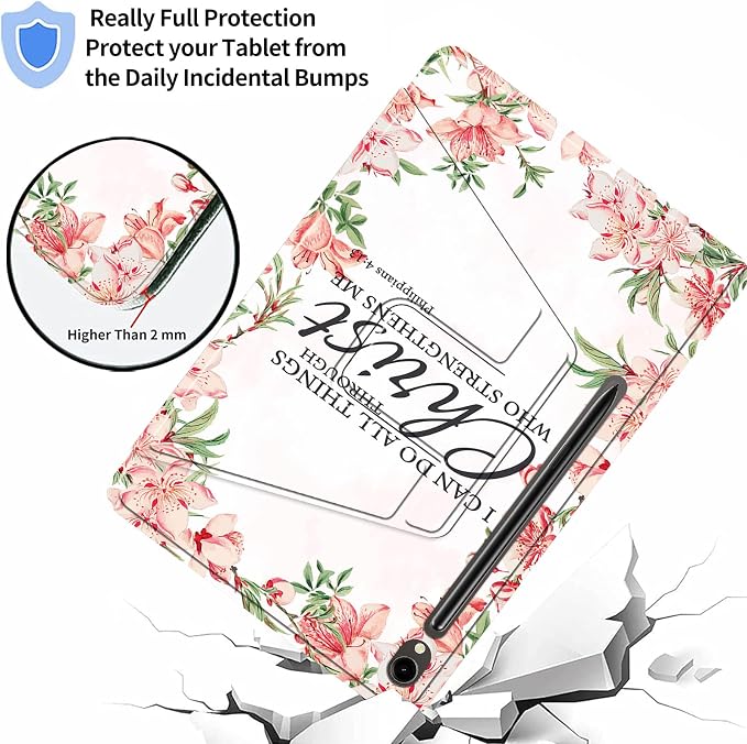 Case for Samsung Galaxy Tab A9 8.7-Inch 2023360 Degree Rotating Multi-Angle Viewing Protective Cover with Auto Sleep/Wake-Blue Butterfly